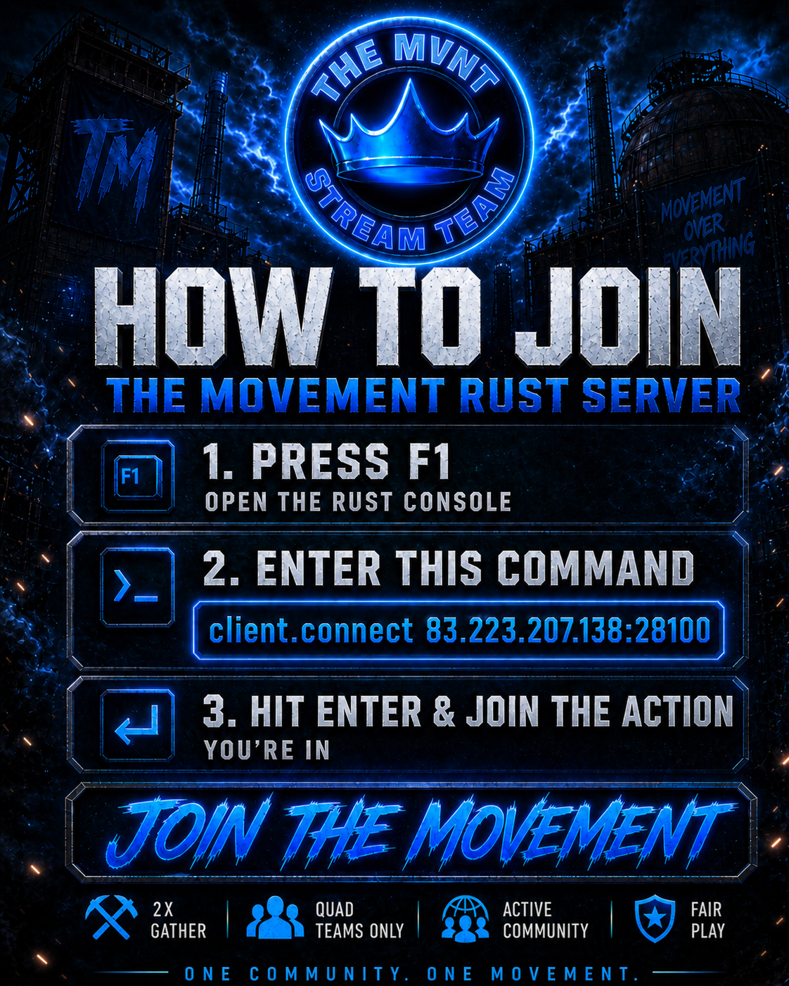 The Movement Rust server join instructions
